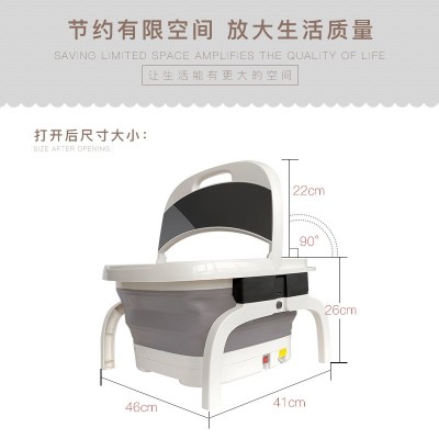 厂家直销可折叠足浴盆器全自动按摩洗脚盆电动加热家用恒温泡脚桶图2