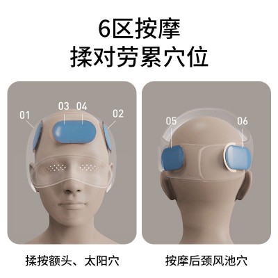 头疼头部按摩仪解压仪揉捏智能头部按摩器电动家用睡眠头疗按摩器图2