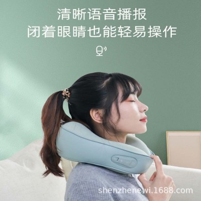 U型枕颈椎按摩器腰部背部揉捏仪记忆棉肩颈斜方肌缓解脖子按摩枕图3
