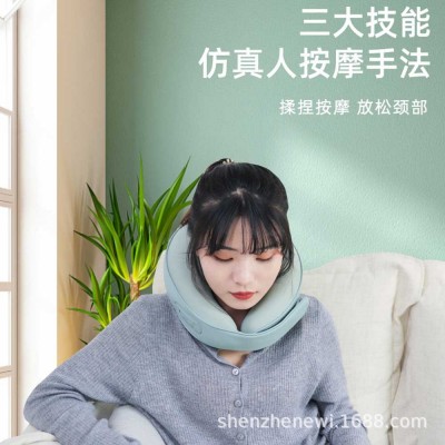 U型枕颈椎按摩器腰部背部揉捏仪记忆棉肩颈斜方肌缓解脖子按摩枕图5