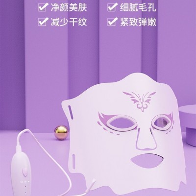 跨境新款美容面罩LED彩光硅胶光子嫩肤仪亮白嫩肤祛痘美容导入仪图4