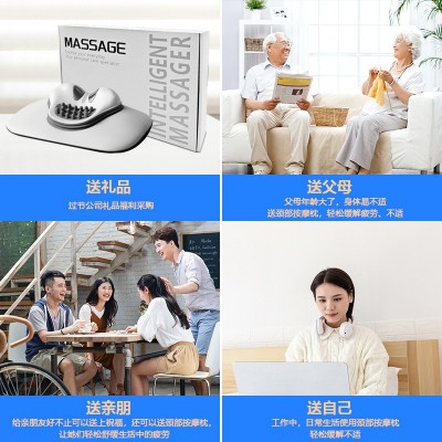 颈部颈椎按摩器脖子疼加热颈椎脉冲按摩仪指压电动颈椎牵引按摩枕图5