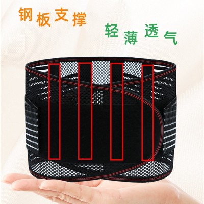 跨境外贸厂家批发夏季网状透气护腰支撑健身中老年腰带自 发热腰围图3
