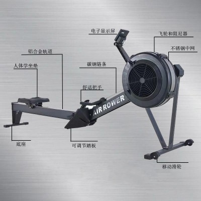 工厂直供风阻划船器健身房家用售后保证新款C2风阻划船机图5
