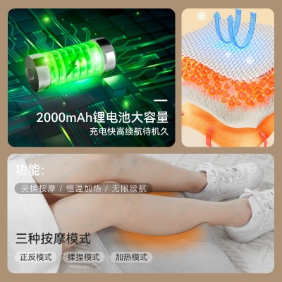 跨境揉捏热敷按摩枕多用腰部按摩器腰颈两用按摩仪办公室靠垫批发图3