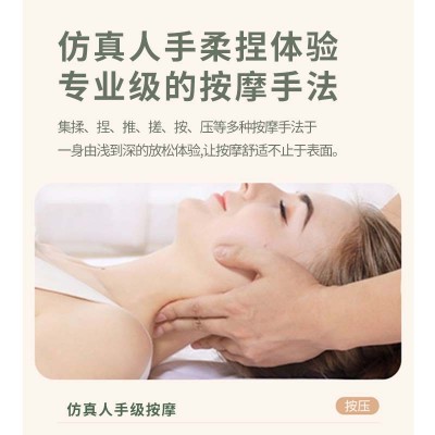 跨境按摩枕护颈椎按摩器枕头加热揉捏按摩仪助睡头肩颈按摩豆枕图4
