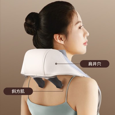 颈椎按摩器肩颈背部脖子肩膀颈部按摩仪斜方肌仿真人揉捏披肩热敷图2