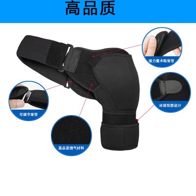 跨境新款运动护肩加压可调节单肩护具户外健身篮球羽毛球体育用品图3