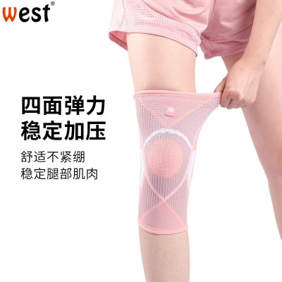 针织四面弹尼龙运动护膝保暖防滑透气吸汗骑行健身跑步登山护膝图2