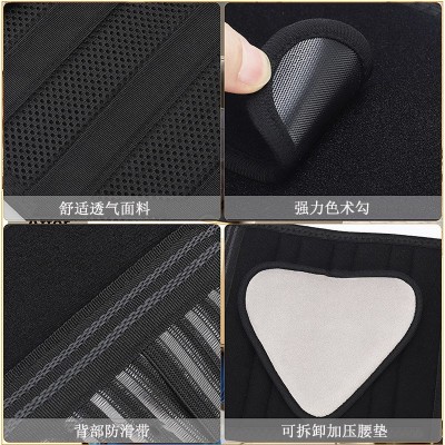 跨境热销透气收腹腰带运动护腰固定腰托柔软弹力带双重加压护腰带图4