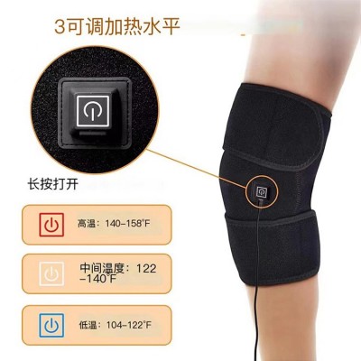 跨境热销碳纤维电加热护膝艾炙热敷老寒腿护膝保暖发热护膝图2