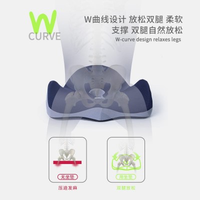 跨境座垫护腰人体工学记忆棉坐垫久坐不累透气坐垫办公室座椅屁垫图4