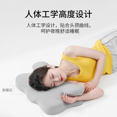 记忆枕头颈椎记忆棉枕芯睡眠人体工学记忆枕芯护颈枕睡眠飞机枕图4