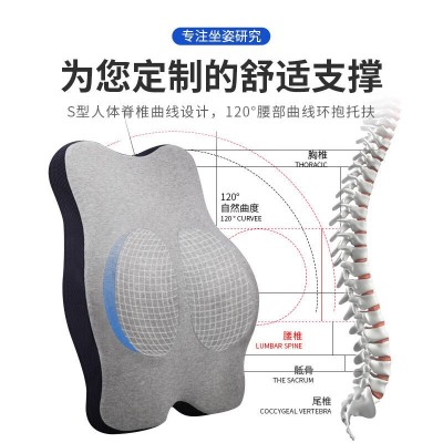 7M9K护腰靠垫靠背垫办公室电动按摩靠枕座椅腰靠孕妇椅子腰垫腰椎图1