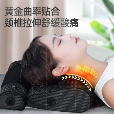 肩颈多功能按摩器电动热敷背部按摩枕头腰部气囊手控智能按摩靠垫图3
