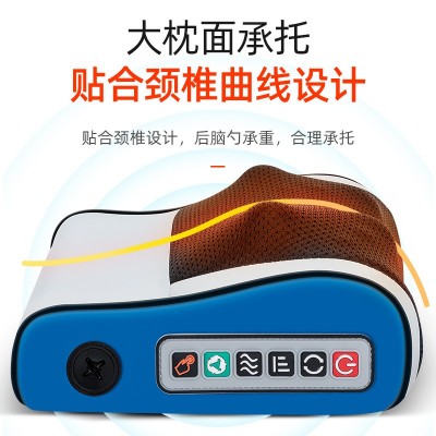 颈椎按摩枕头部多功能电动加热按摩器颈部腰部家用按摩仪抖音批发图2