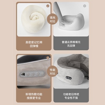 颈椎按摩器揉捏斜方肌按摩仪肩颈部脖子护颈u型按摩枕家用多功能图4