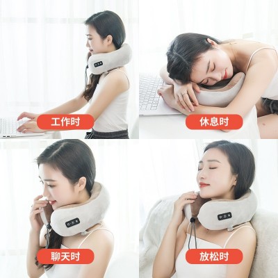 u型按摩枕 多功能家用颈椎按摩器记忆棉车载枕头便携式按摩枕批发图3
