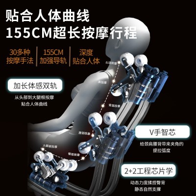 志高SL导轨多功能全身全自动家用太空舱语音零重力豪华老 人按摩椅图2