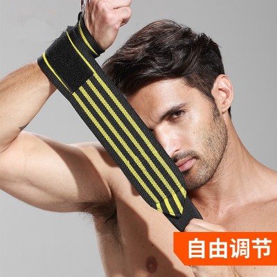 健身弹力护腕缠绕弹力绷带力量训练手腕护具举重卧推运动保护腕带图3