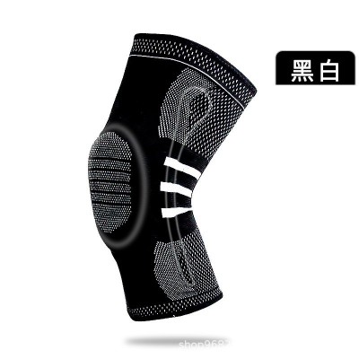 护膝高弹减震健身登山护具跑步篮球装备防滑硅胶针织运动硅胶护膝图4