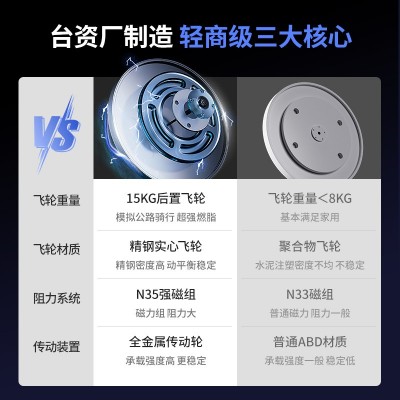 麦瑞克MERACH黑色时尚运动潮流动感单车商用级室内健身骑行自行车图3