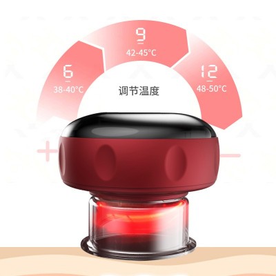 刮痧仪拔罐电动加热经络疏通按摩仪器智能遥控真空负压呼吸拔罐器图2