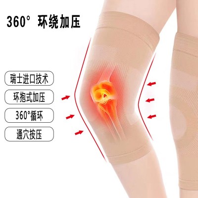 亚马逊跨境护膝半月板扭伤健身运动中老年老寒腿护具弹力固定绷带图4