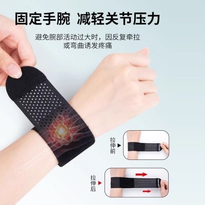 日本护腕羽毛球健身跳绳弹力绑带护手腕薄款透气防扭伤运动护手腕图3
