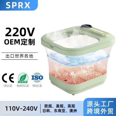 跨境定制泡脚桶电动加热亚马逊泡脚桶加热洗脚恒温便携折叠足浴盆图2