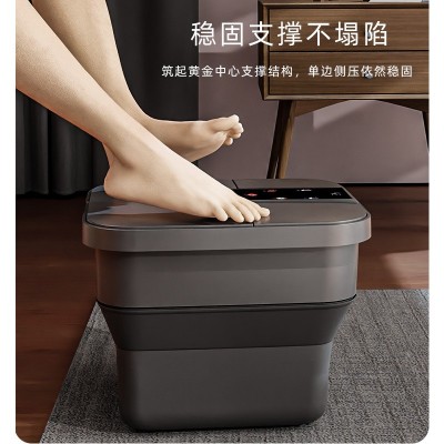 志高折叠足浴盆家用遥控电动按摩洗脚盆便携恒温加热气泡脚桶批发图3